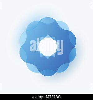 Creative design of abstract vector design elements for graphic template. Creative modern business background. Blue wave shapes for promotion, flyer, w Stock Vector