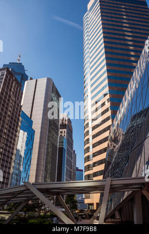 High Rise and The Forum from Exchange Square Plaza, Hong Kong Stock Photo