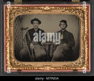 A photograph showing two unidentified Union soldiers from the American ...