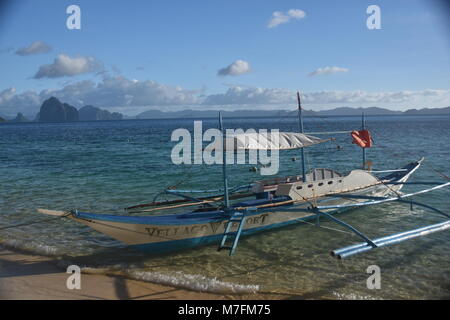 Seven Commando Beach in El nido, Palawan, Philippines Stock Photo