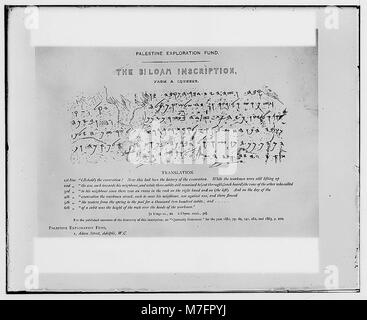 An image of the Siloam inscription, an ancient Hebrew text that was ...