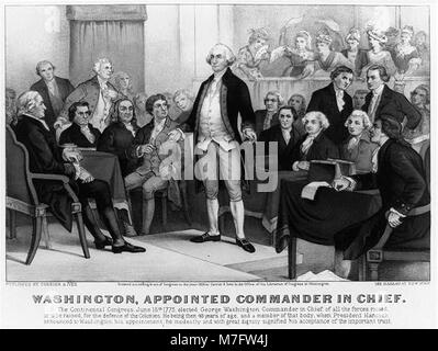Washington, appointed Commander in Chief LCCN2002698163 Stock Photo