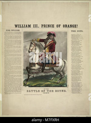 William III., Prince of Orange! At the battle of the Boyne. 1690 Stock ...