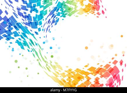 Abstract colorful background, geometric design, tech pattern Stock Vector