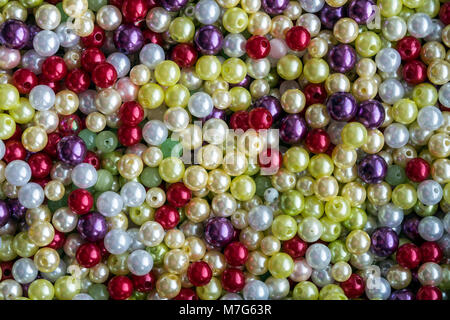 Multicolored beads close-up. Background and texture Stock Photo