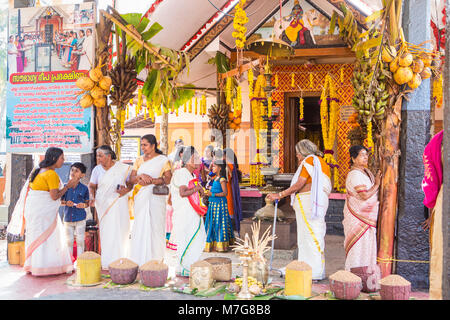 people making prayer offerings at shivratri Stock Photo