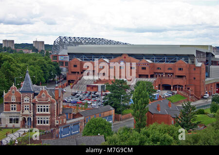 Aerial view of Villa Park stadium, home of Aston Villa Stock Photo