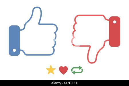 Like and Dislike Buttons Stock Vector