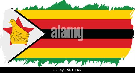 Zimbabwe flag, vector illustration Stock Vector