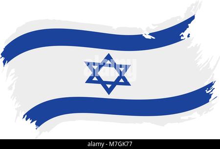 Israel flag, vector illustration Stock Vector