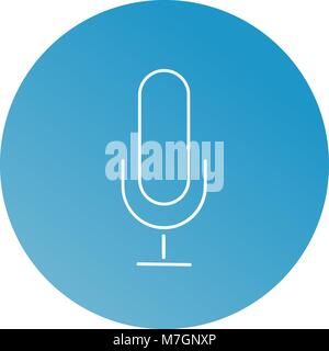 Microphone Icon. Webcast, Live Stream, Webinar Illustration Stock Vector