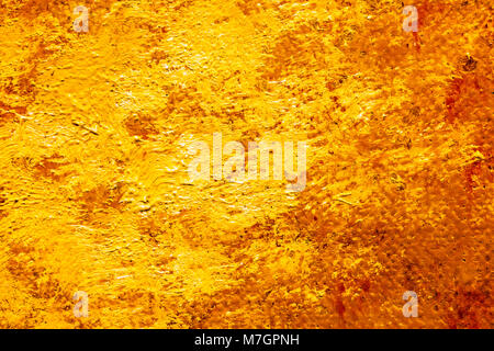 vibrant orange canvas painting with brush strokes Stock Photo