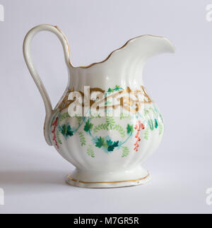 Vintage porcelain teapot isolated on white background Stock Photo