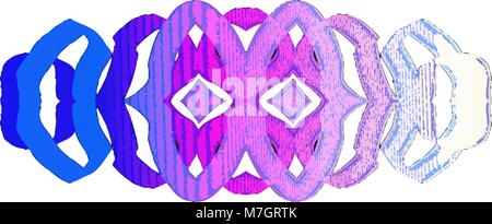 Abstract vector Blue to white ribbon design page divider border artwork Stock Vector