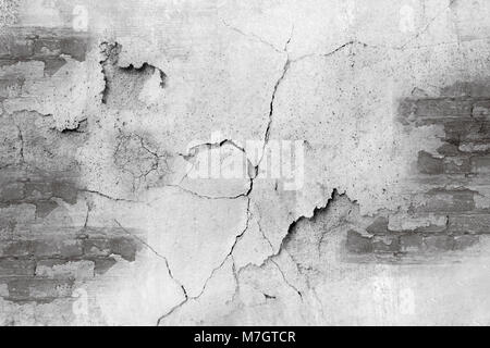 cracked grunge cement wall Stock Photo