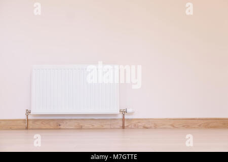 Radiator wall single one plain background white Stock Photo