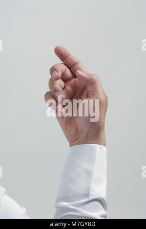 Empty Male Hand For Placing Mobile Phone or Other Object Isolated Close Up Stock Photo