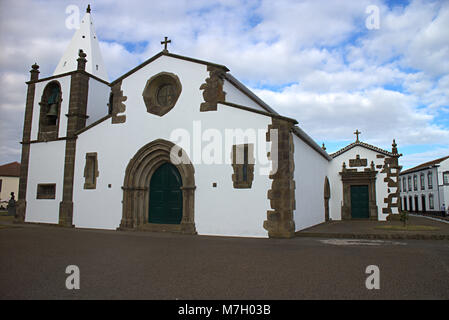 São Mateus, Catholic Mother Church of São Sebastiãno (St Sebastian), Terceira island, Azores, Portugal Stock Photo