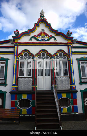 Imperio do Galinho in Porto Judeu, Terceira Island, Azores, Portugal Stock Photo