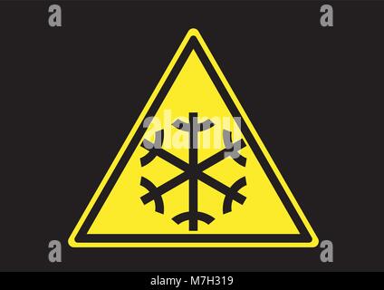 Design vector of low temperature warning sign Stock Vector