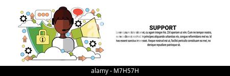 Support Business Coaching Concept Horizontal Web Banner With Copy Space Stock Vector