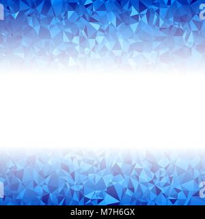 Blue Polygonal Background. Rumpled Triangular Pattern. Low Poly Texture Stock Vector