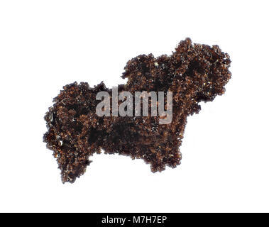 Instant coffee isolated on white background, light micrograph Stock Photo