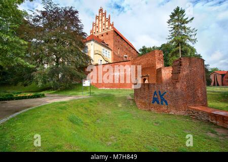 Gothic castle of the Prince-Bishopric of Warmia in Olsztyn, Poland Stock Photo