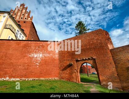 Gothic castle of the Prince-Bishopric of Warmia in Olsztyn, Poland Stock Photo