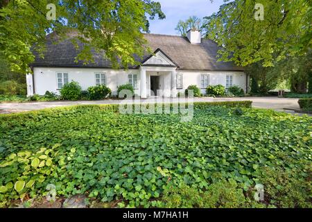 Little manor-house - birthplace of famous Polish composer - Frederick Chopin in Zelazowa Wola, Poland Stock Photo