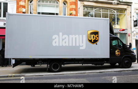 A United Parcel Service (UPS) van  Featuring: View Where: London, United Kingdom When: 08 Feb 2018 Credit: WENN.com Stock Photo