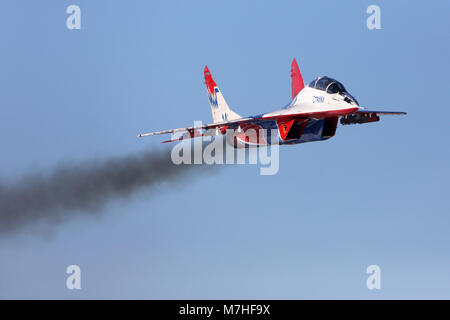 MiG-29UB jet fighter of the Russian Air Force, Kubinka, Russia Stock ...