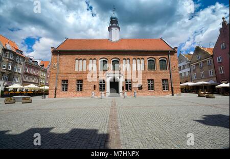 Gothic Town Hall in the Old Town of Olsztyn, Poland Stock Photo