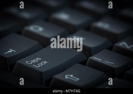 computer keyboard with a characteristic Caps lock key Stock Photo
