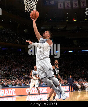 New York, New York, USA. 10th Mar, 2018. Villanova Wildcats guard Jalen Brunson (1) drives to the basket in the first half during the Big East Conference Tournament Championship game at Madison Square Garden in New York City. Duncan Williams/CSM/Alamy Live News Stock Photo