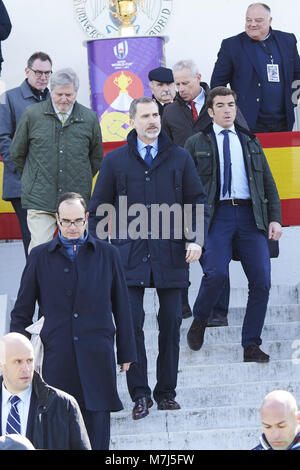 Madrid, Madrid, Spain. 11th Mar, 2018. King Felipe VI of Spain attends the match between Spanish Rugby National Team and Germany Rugby National Team at National Stadium Complutense on March 11, 2018 in Madrid, Spain Credit: Jack Abuin/ZUMA Wire/Alamy Live News Stock Photo