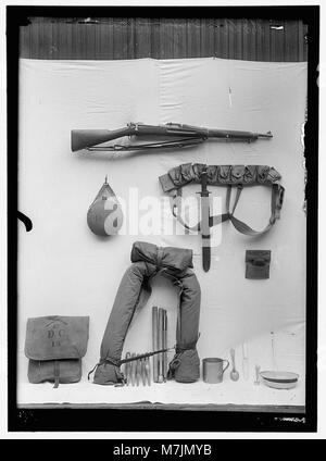 Reserve Officers' Training Camp (ROTC) at Plattsburg saw men from Washington, D.C., take military training kits to the camp, showcasing military preparation and training practices. Stock Photo