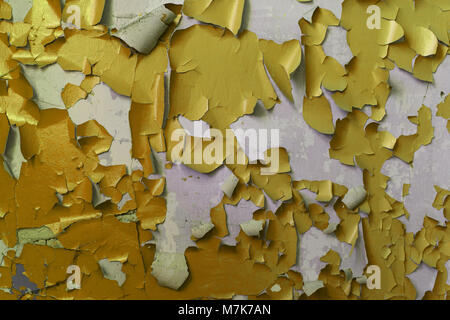 Cracked paint on the wall Stock Photo