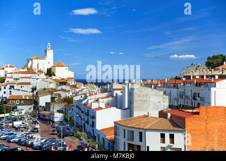 Cadaques, Spain - August 5, 2010: Small village of Cadaques in summer, Catalonia, Girona province, Costa Brava coast. Stock Photo