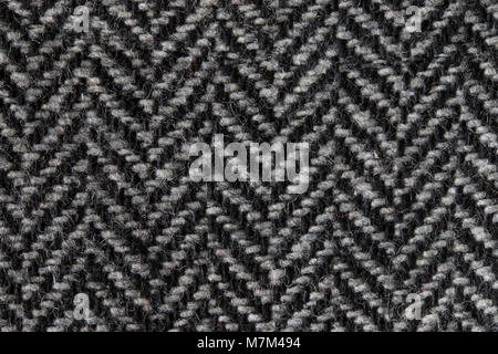 herringbone tweed fabric texture,closeup Stock Photo
