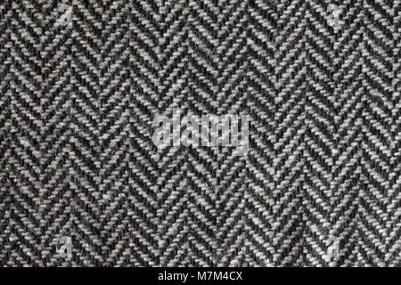 herringbone tweed fabric texture,closeup Stock Photo