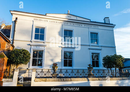 The Highgate Literary And Scientific Institution in South Grove, Highgate, London, UK Stock Photo