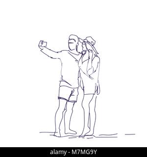 https://l450v.alamy.com/450v/m7mg9y/doodle-couple-taking-selfie-photo-on-smart-phone-sketch-man-and-woman-m7mg9y.jpg