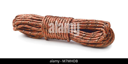Synthetic rope isolated on white background Stock Photo