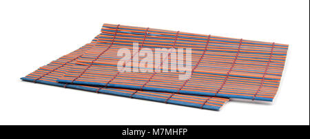 Bamboo napkin isolated on white background Stock Photo