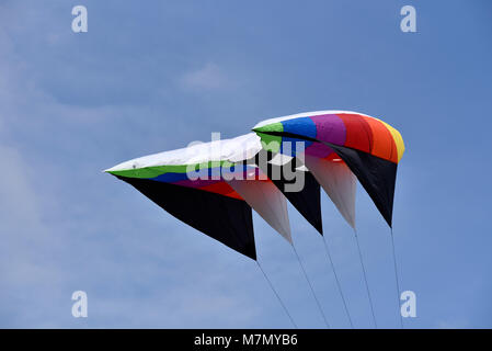 Kite flying during carnival festival in Athens, Greece Stock Photo