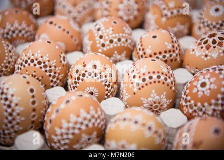 Hand painted Easter eggs Stock Photo