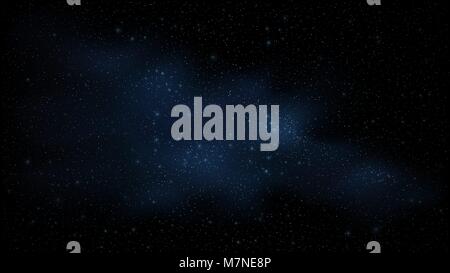 Starry sky is blue. Amazing sky. The stars glow in complete darkness. Stunning galaxy. Open space. Milky Way. Vector illustration. EPS 10 Stock Vector