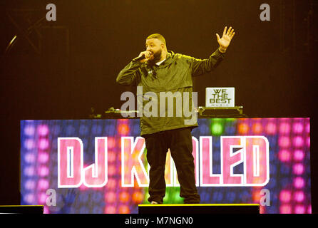 MINNEAPOLIS, MN MARCH 10: DJ Khaled performs at Target Center on March 10, 2018 in Minneapolis, Minnesota. Credit: Tony Nelson/MediaPunch Stock Photo