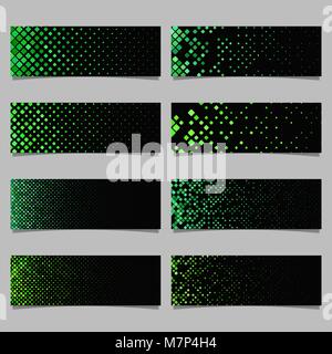 Abstract diagonal square pattern banner background set Stock Vector